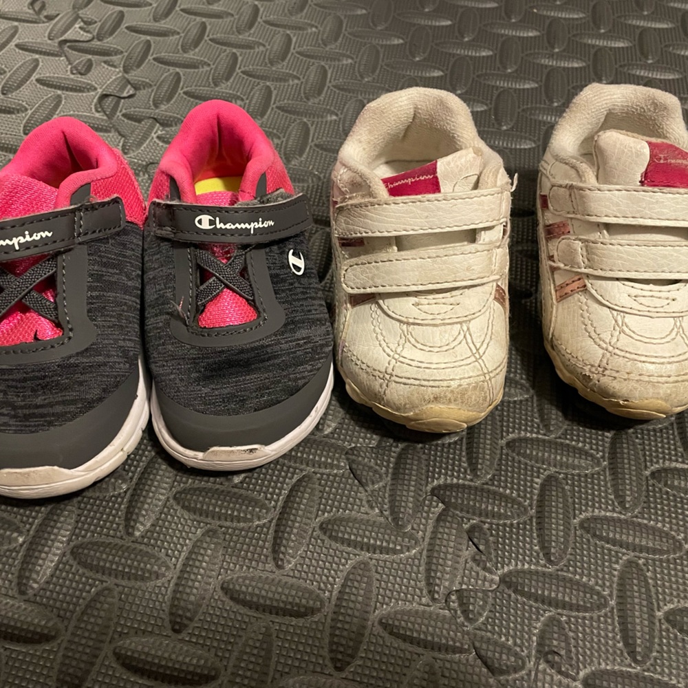 2 Pairs of Toddler Size 4W sneakers